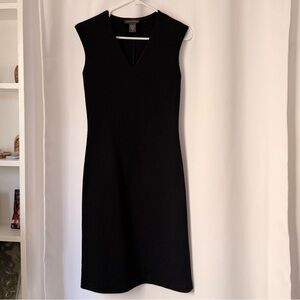 Banana Republic Black Sleeveless V-Neck Midi Dress